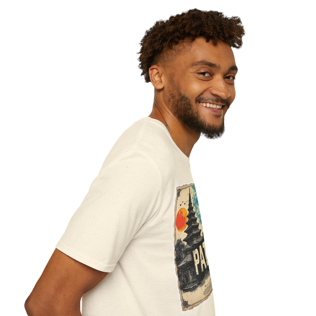 Patan City T-Shirt – Temple & Lion Graphic Tee, Nepali Cultural Heritage Design