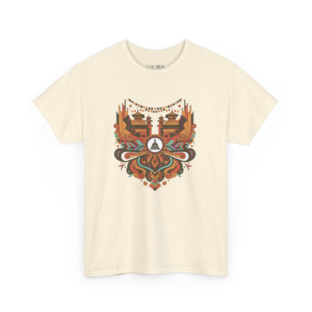 Mandala Cityscape Tee — Boho Urban Art Graphic T-Shirt