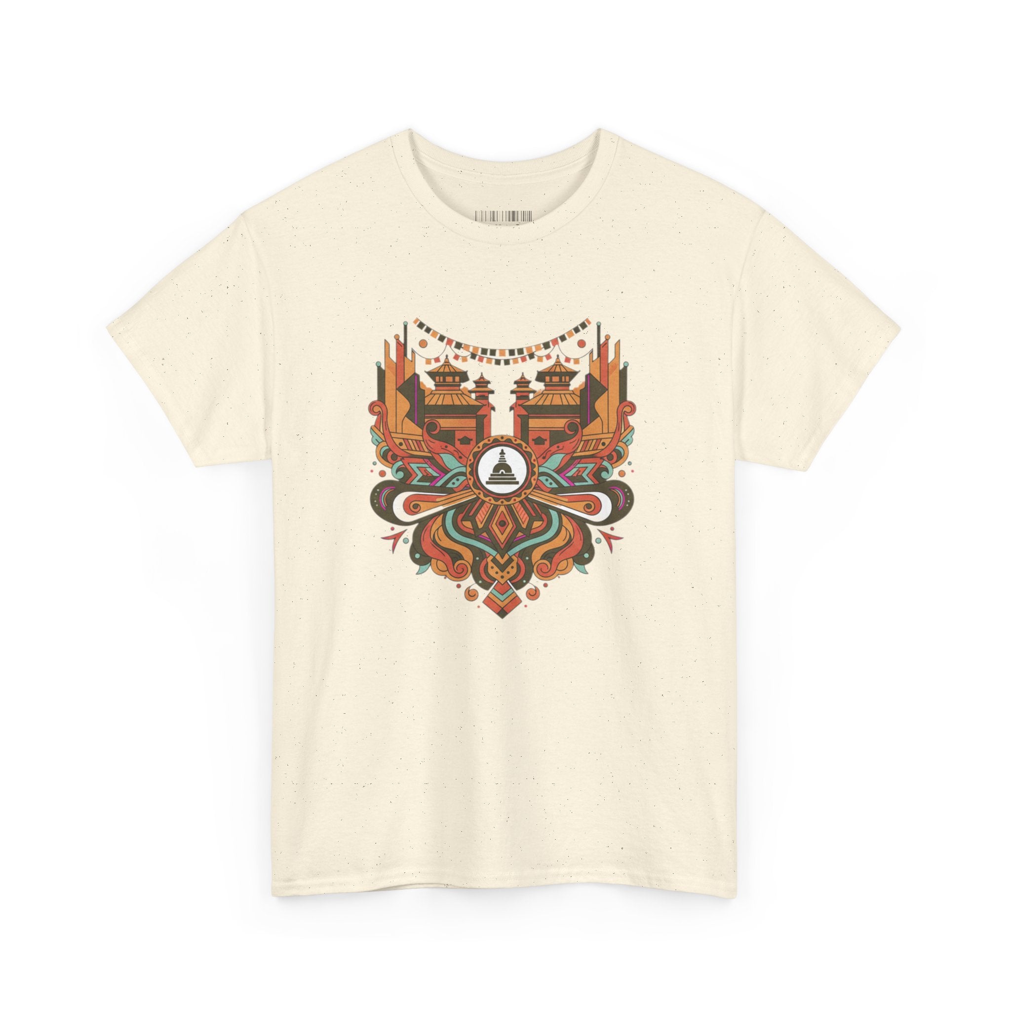 Mandala Cityscape Tee — Boho Urban Art Graphic T-Shirt