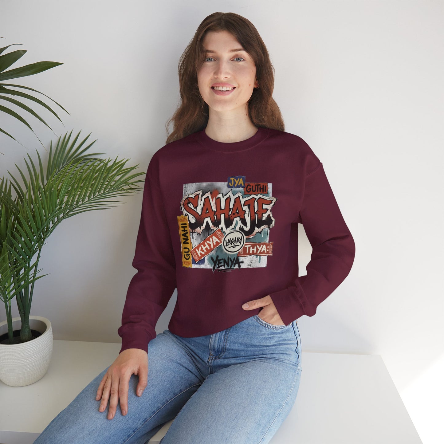 Sahajee Graphic Crewneck Sweatshirt — Urban Tagline Streetwear