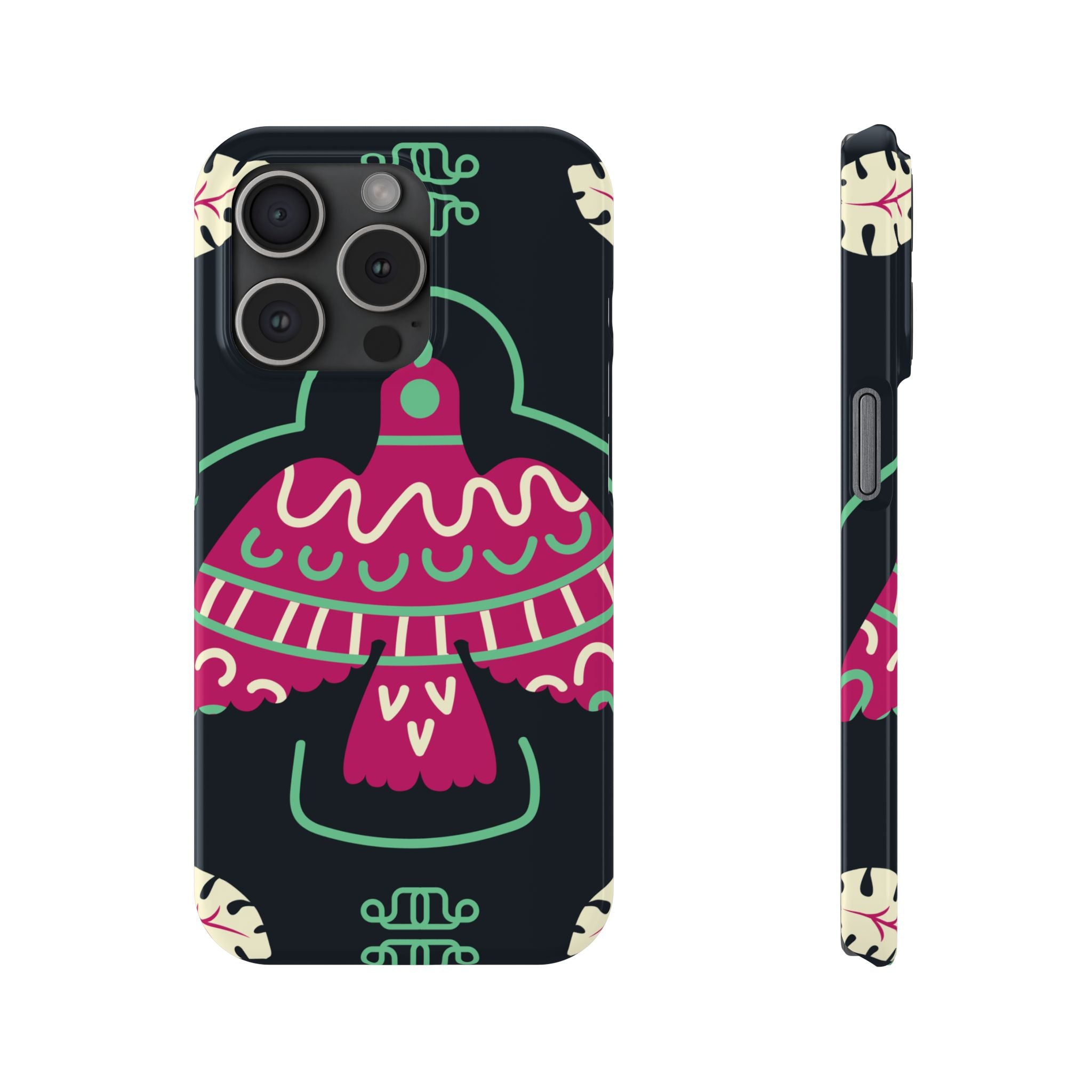 Colorful Bird Slim Phone Case, Bohemian Style Phone Cover, Gift for Nature Lovers, Unique Bird Design, Trendy Mobile Accessory