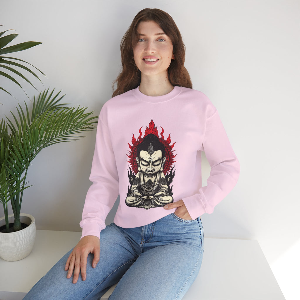 Buddha Flame Crewneck Sweatshirt