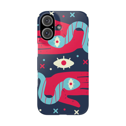 Colorful Abstract Slim Phone Cases, Trendy Phone Covers, Unique Gifts for Her, Artistic Mobile Accessories, Eye-Catching Phone Designs