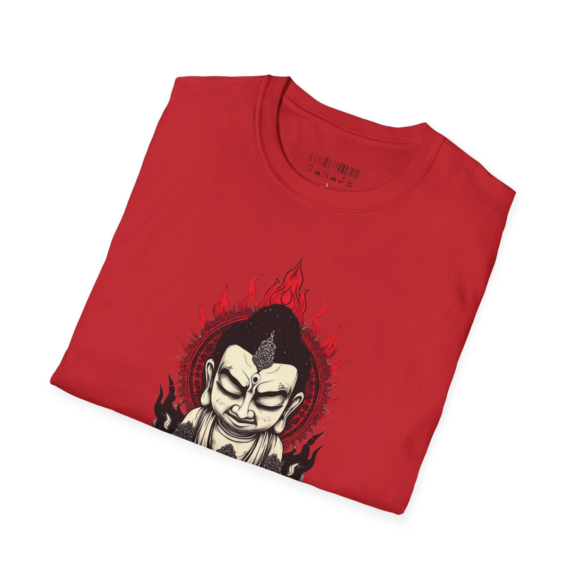 Buddha Flame T-Shirt — Meditative Buddha Graphic Tee