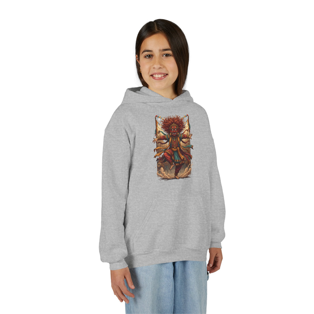 Youth Hoodie — Tribal Sun Dancer Graphic Kids Sweatshirt