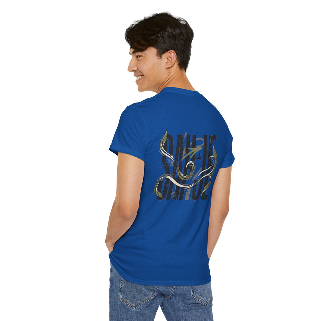 Graphic Tee — 'Savage' Typography with Snake Accent