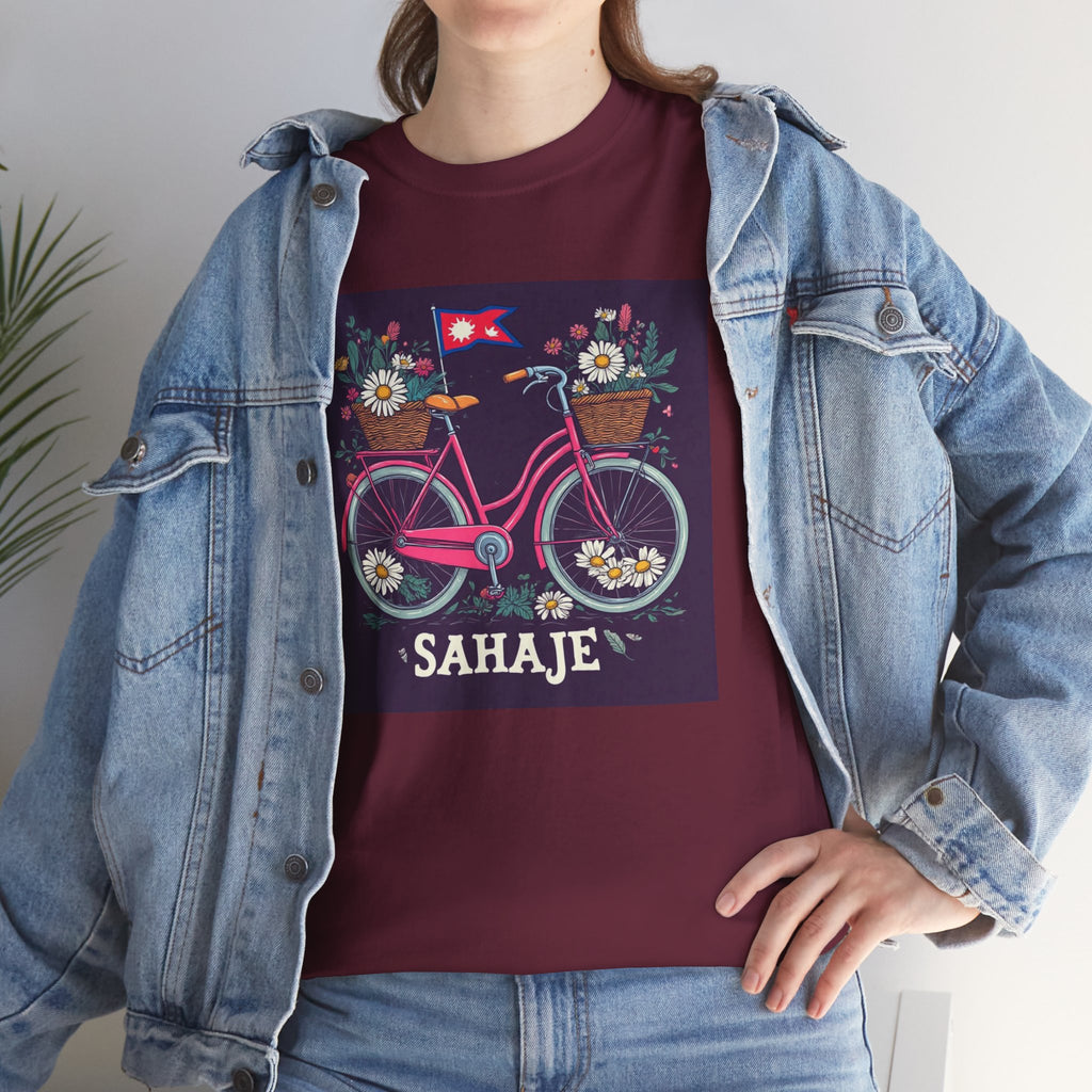 Sahaje Floral Bicycle T‑Shirt