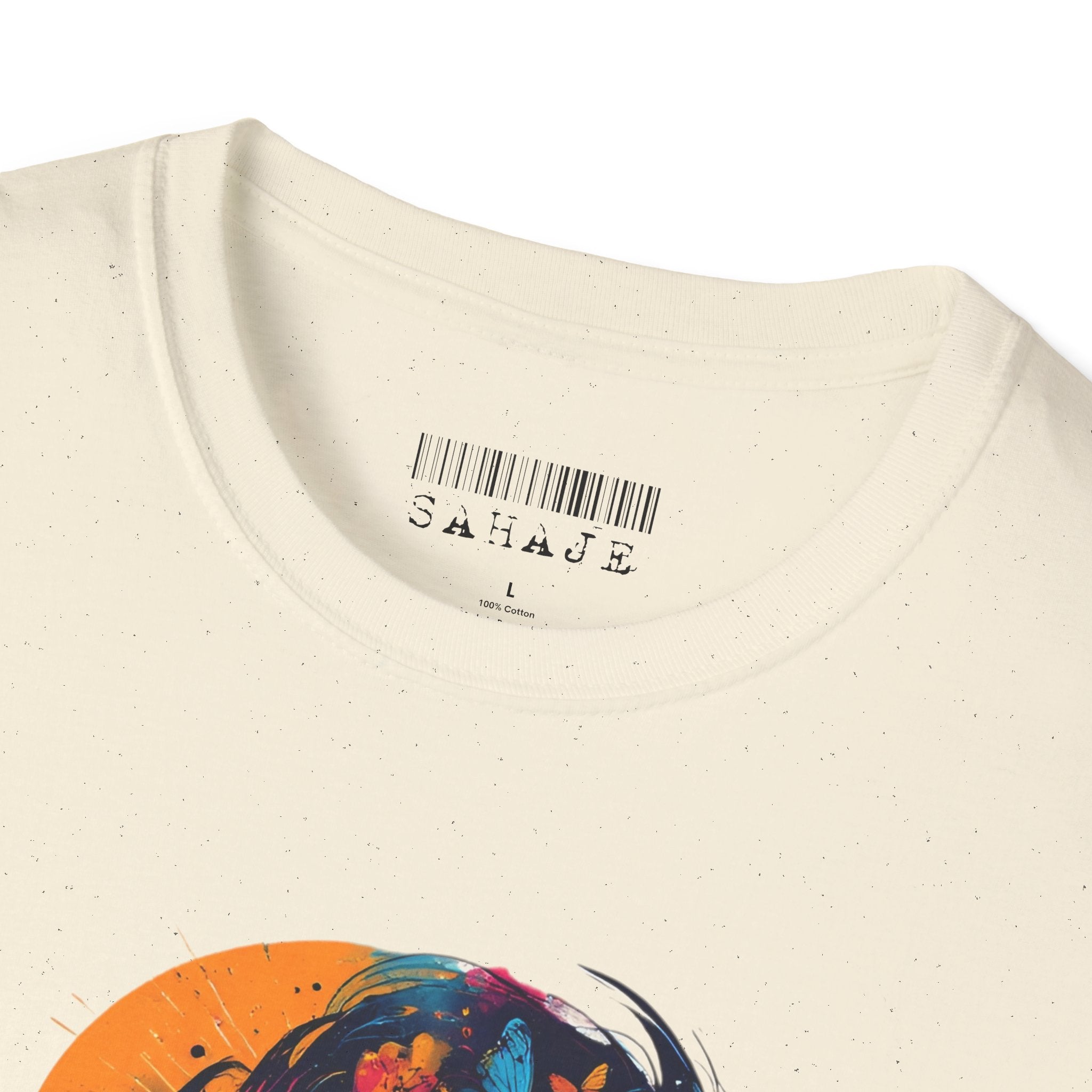 Butterfly Silhouette T-Shirt — Colorful Floral Profile Tee