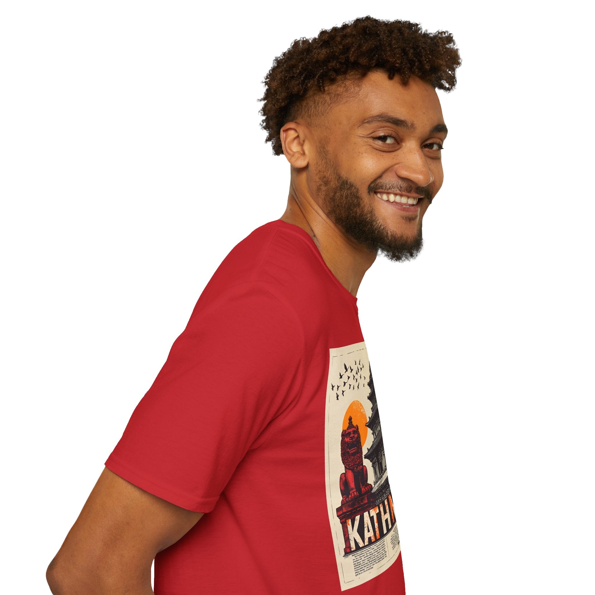 Kathmandu Vintage Travel T-Shirt – Retro Nepal Skyline Graphic Tee, Cultural Tourism Design