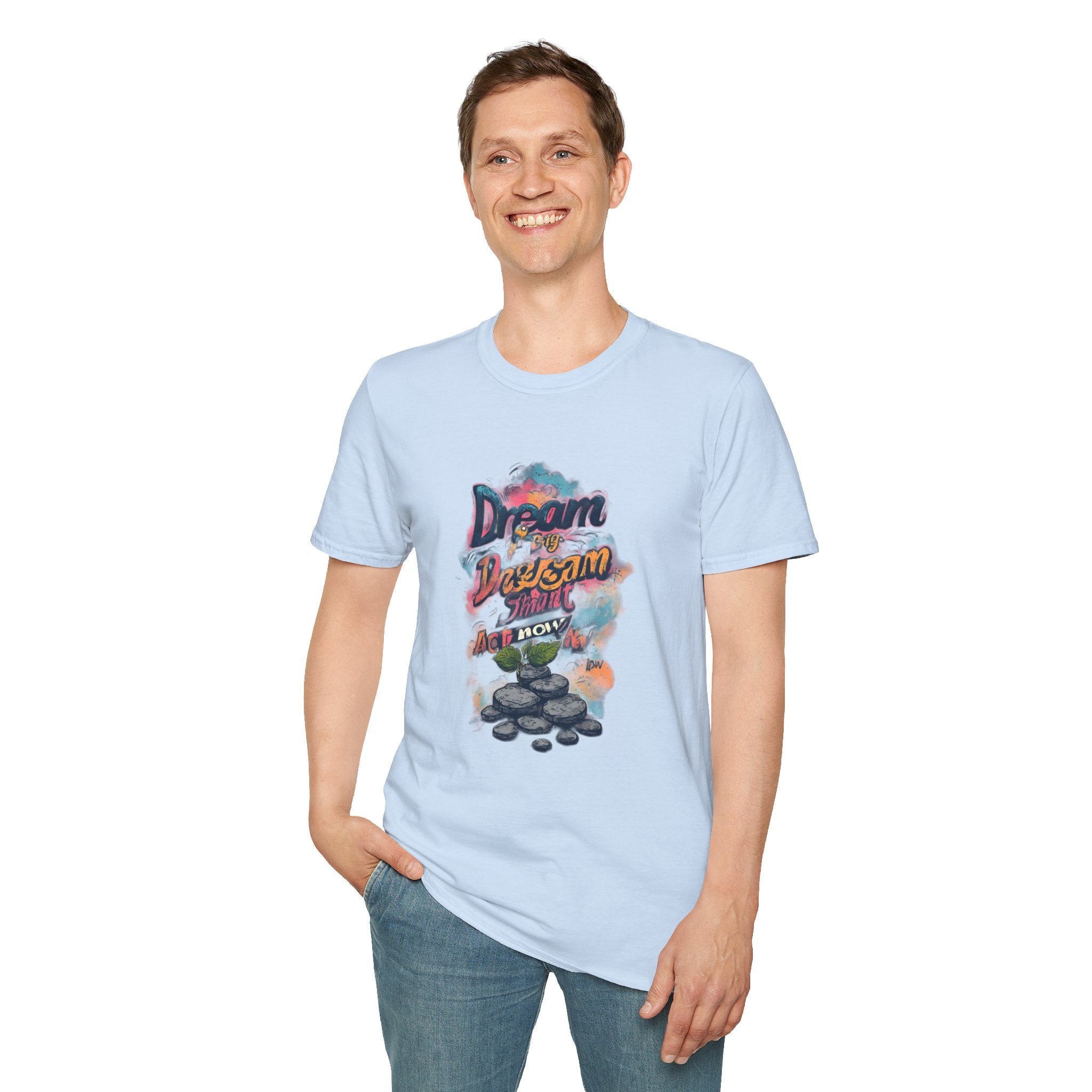 Dream Big Hustle Tee — "Dream, Perform, And Grow" Motivational Graphic T-Shirt