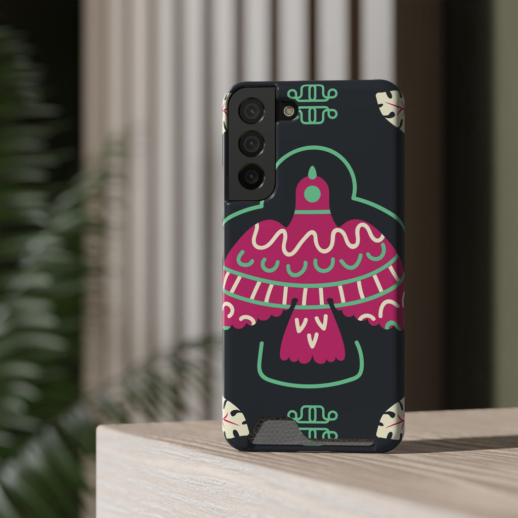 Vibrant Phone Case with Card Holder, Stylish Phone Accessory, Colorful Gift for Her, Boho Phone Cover, Trendy Mobile Case