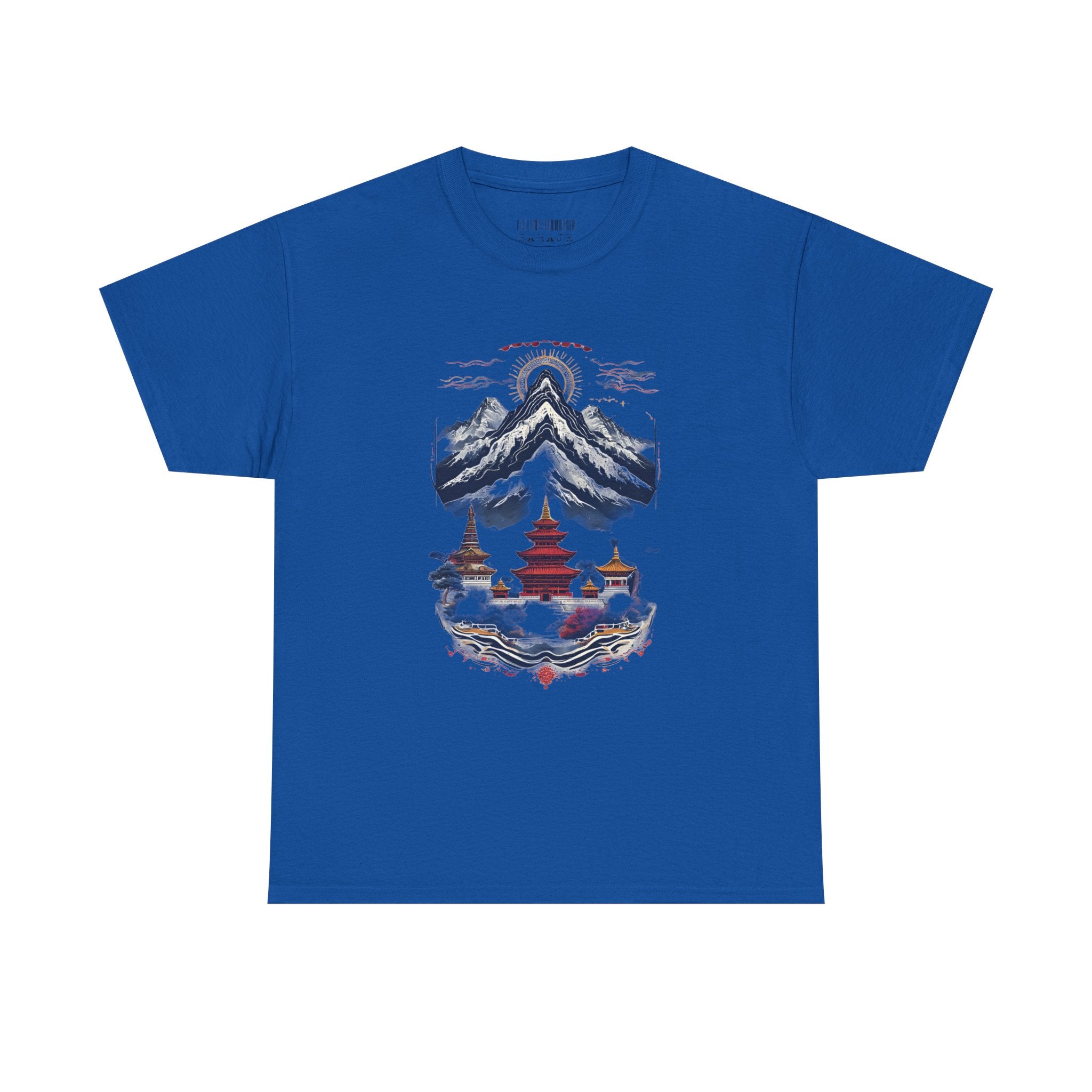 Japanese Mountain Pagoda T-Shirt — Zen Temple Landscape Tee