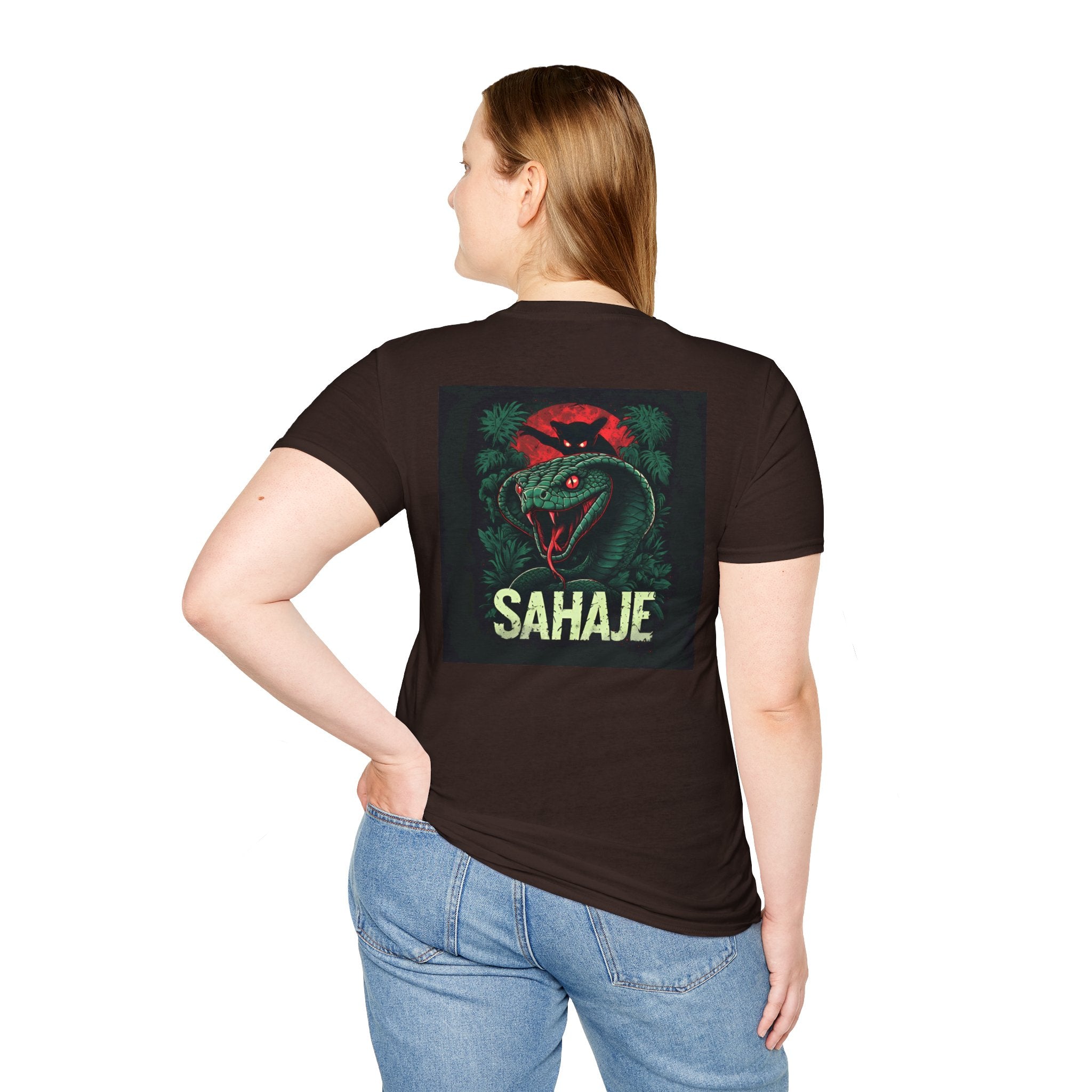 Black Cobra & Panther T-Shirt – Fierce Serpent & Big Cat Graphic Tee, Edgy Streetwear Design