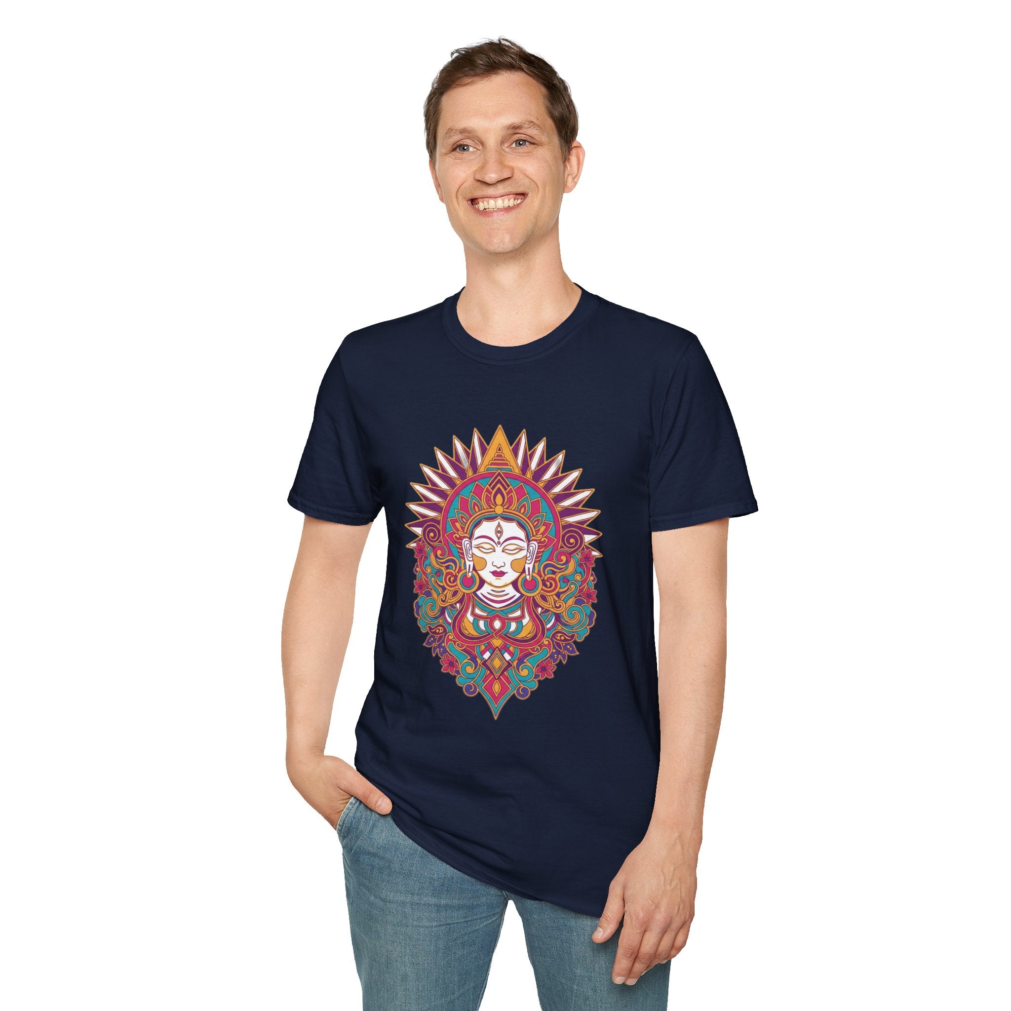 Mandala Goddess T-Shirt — Colorful Floral Spiritual Tee