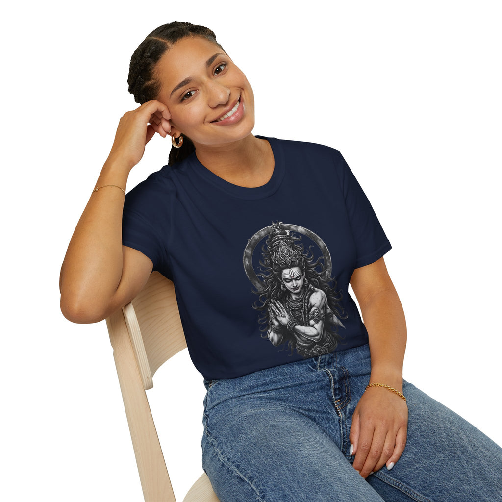 Shiva Portrait T‑Shirt – Intricate Hindu Deity Art Tee