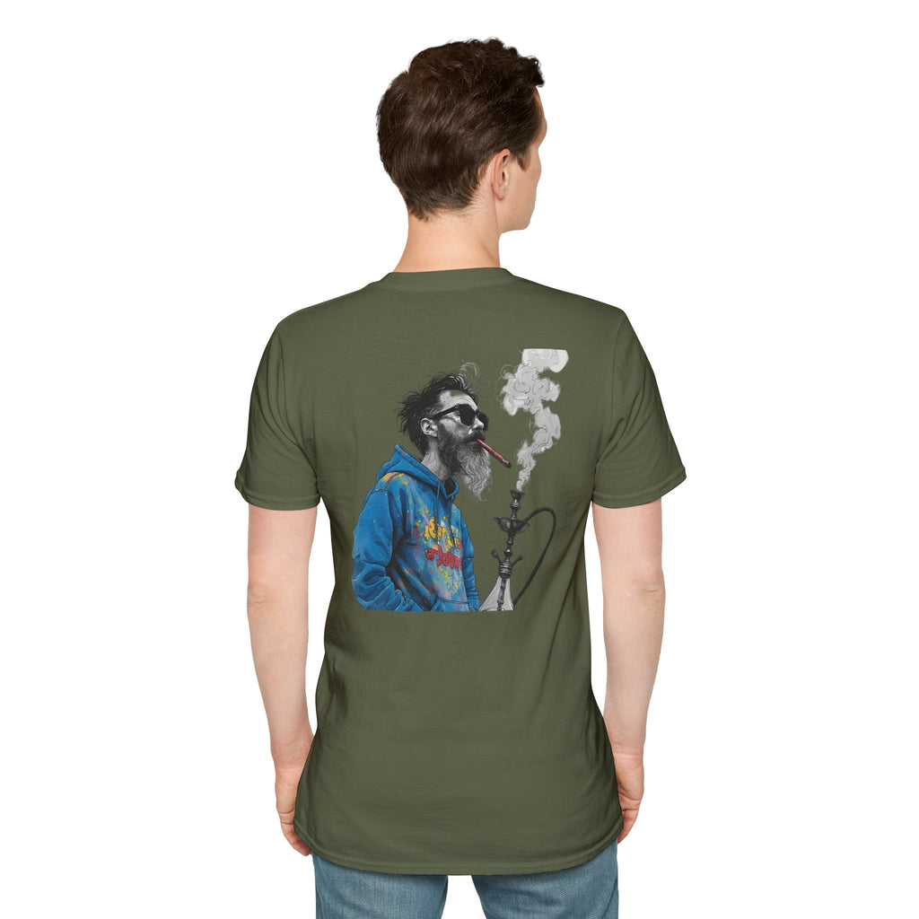 Hookah Beard Graphic T-Shirt — Chill Vape Lounge Vibe