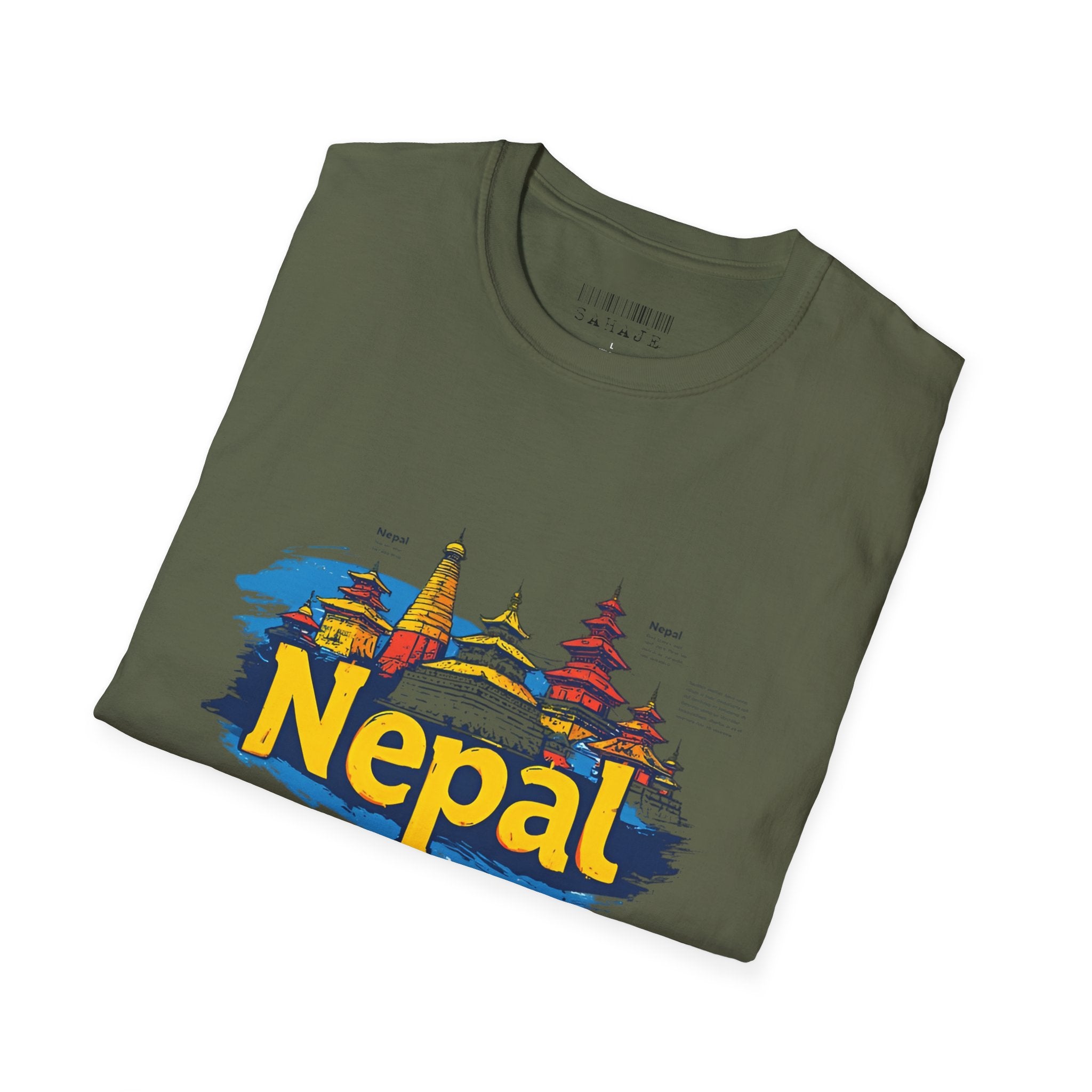 Nepal Temple Skyline T-Shirt – Nepali Cultural Heritage Graphic Tee, Travel & Spiritual Design