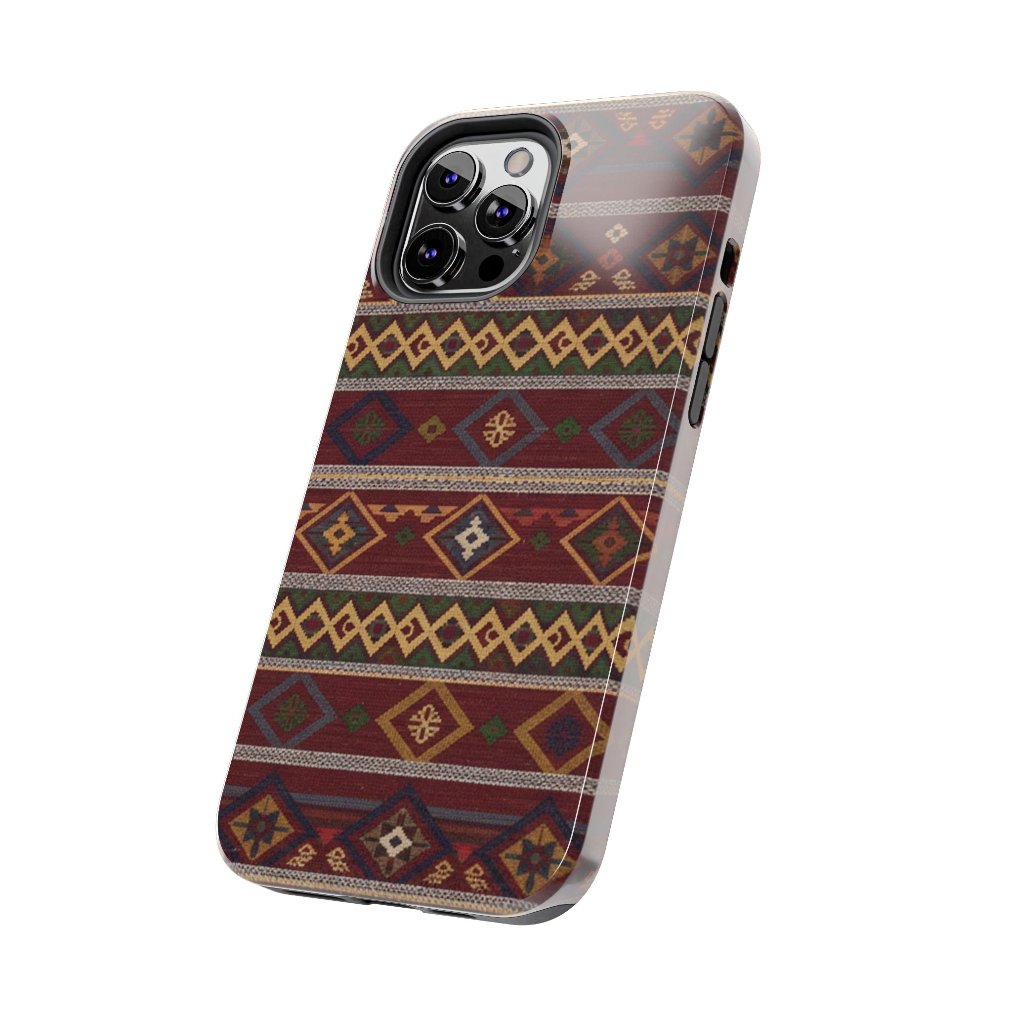 Aztec Pattern Tough Phone Case — Rustic Tribal Protective Cover