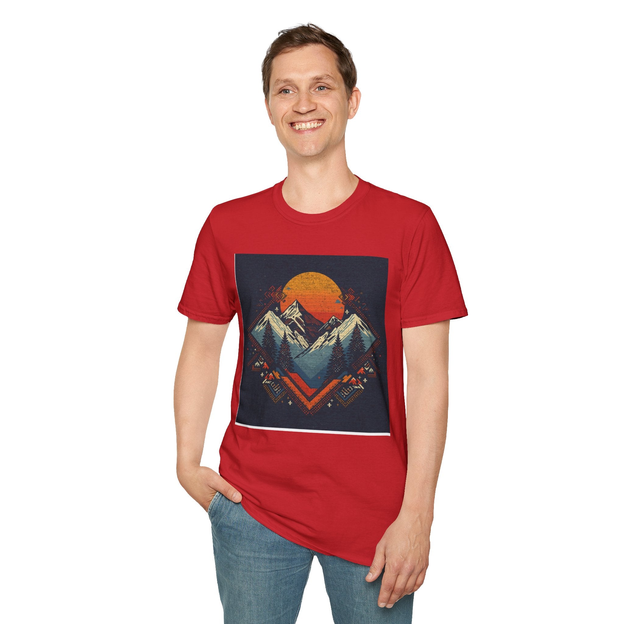 Retro Mountain Sunset T-Shirt