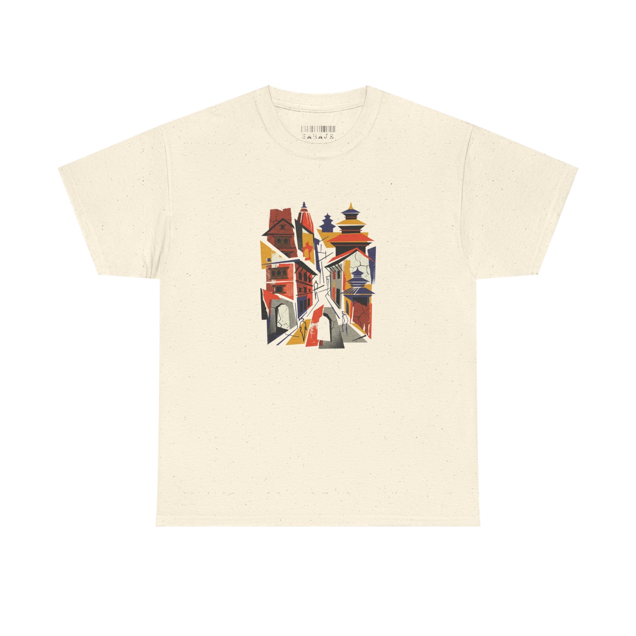 Cityscape Abstract Tee — Colorful Urban Architecture Graphic T‑Shirt