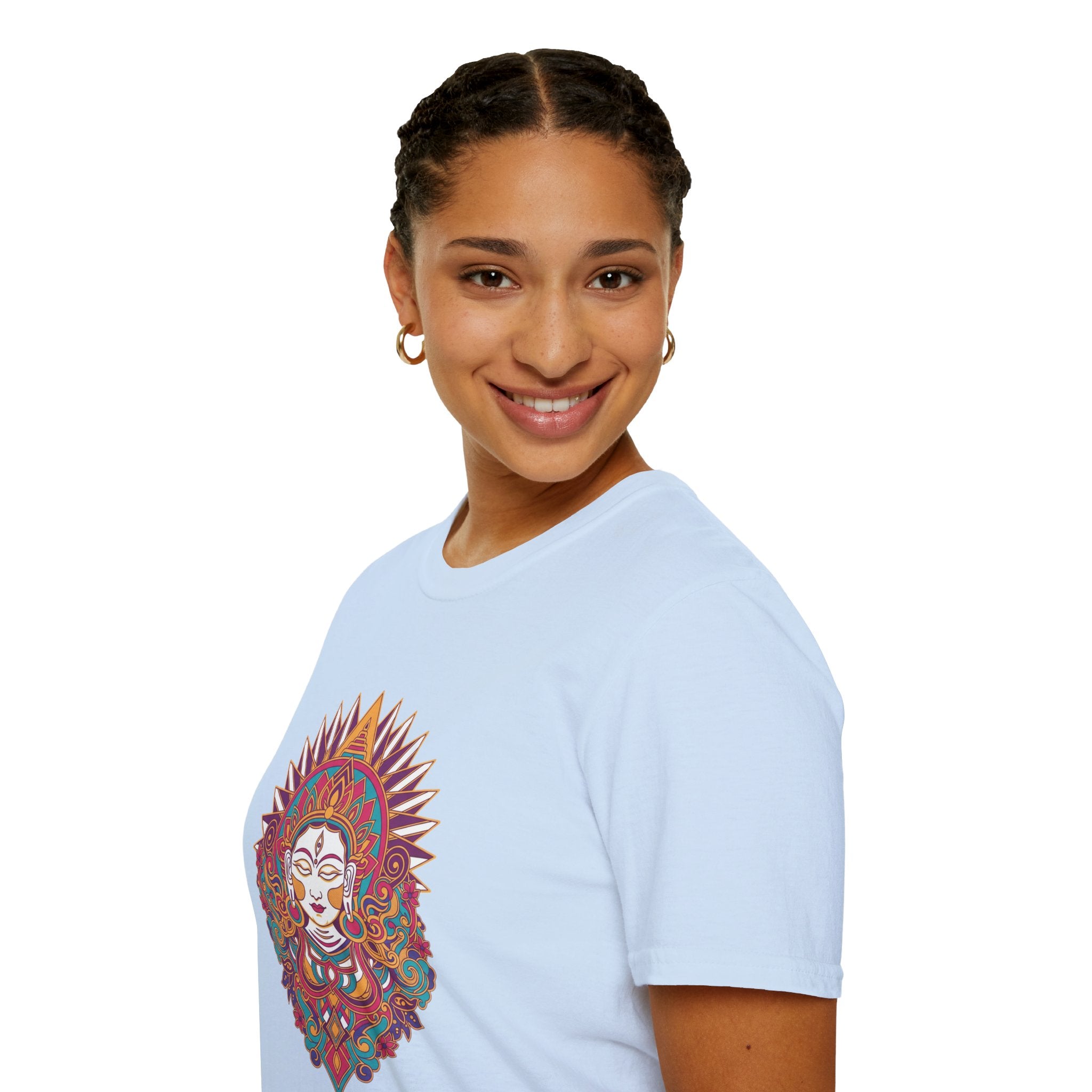 Mystic Goddess Mandala T-Shirt — Colorful Boho Spiritual Tee