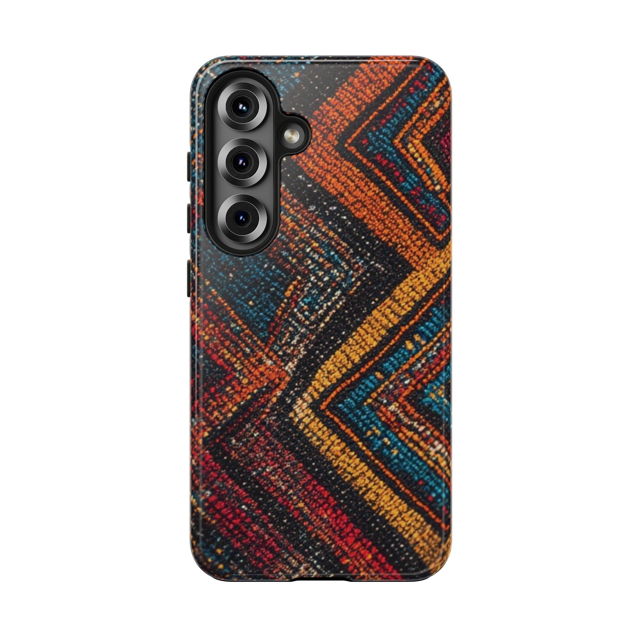 Tough Phone Case — Boho Geometric Rug Pattern, Protective iPhone Cover