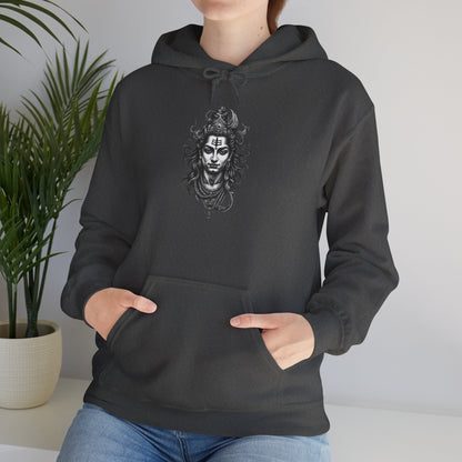 Skull Viking Hoodie — Norse Warrior Graphic Hooded Sweatshirt
