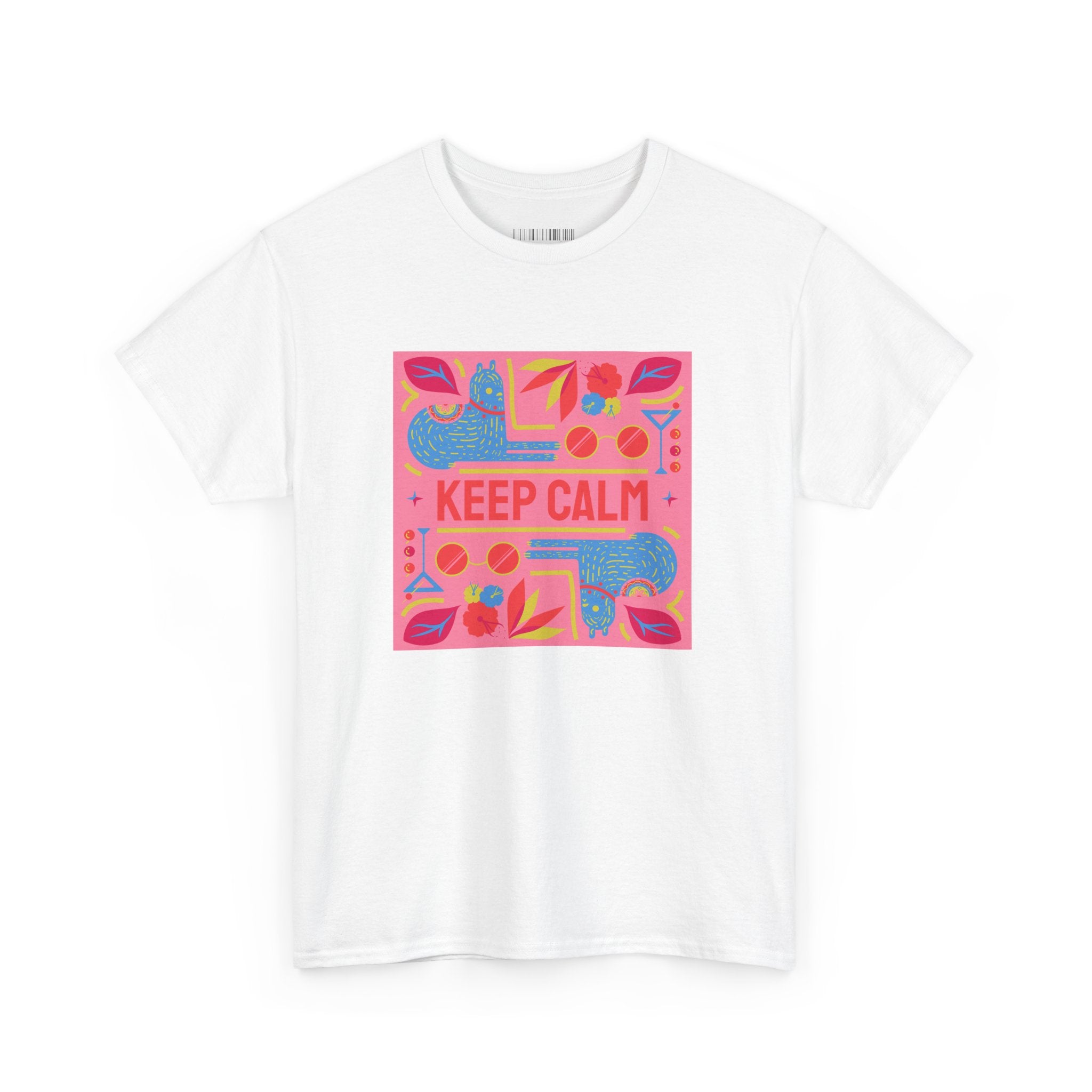 Keep Calm Floral T‑Shirt — Colorful Retro Flower Graphic Tee