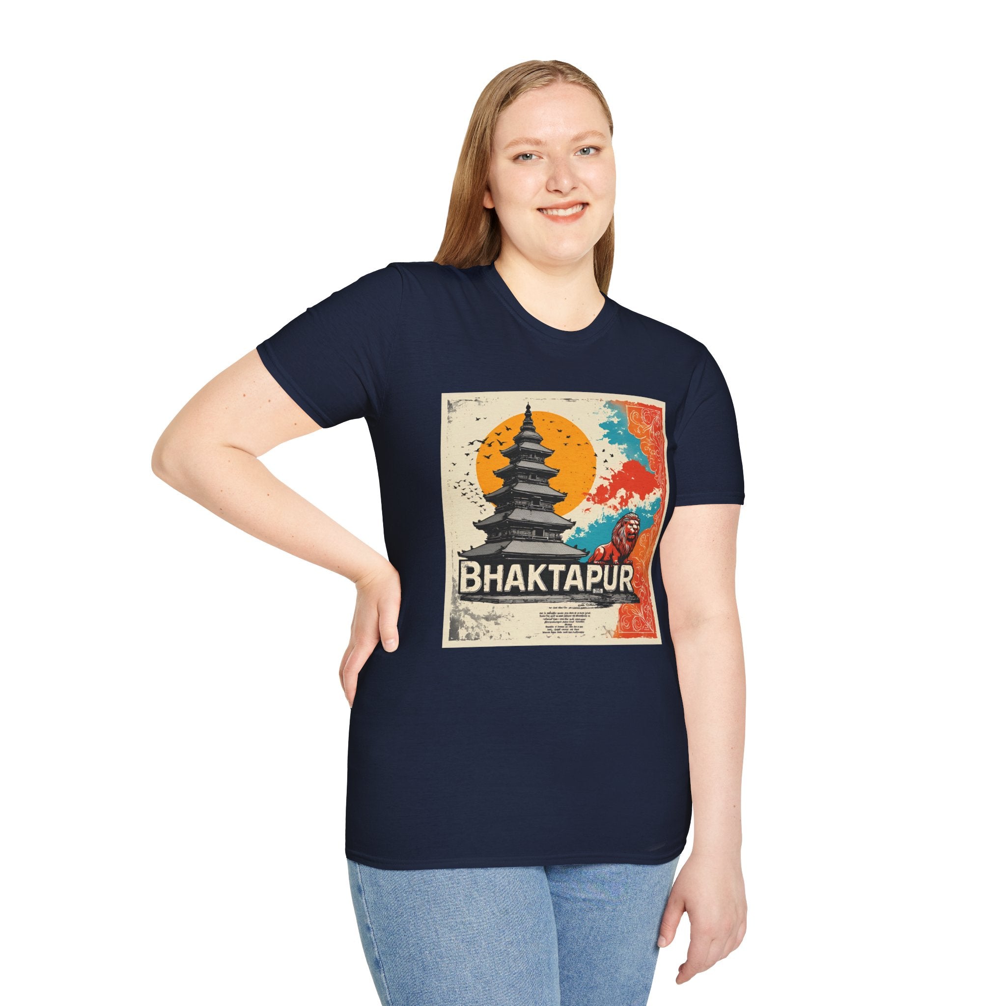 Bhaktapur Vintage Travel T-Shirt – Nepal Pagoda Graphic Tee