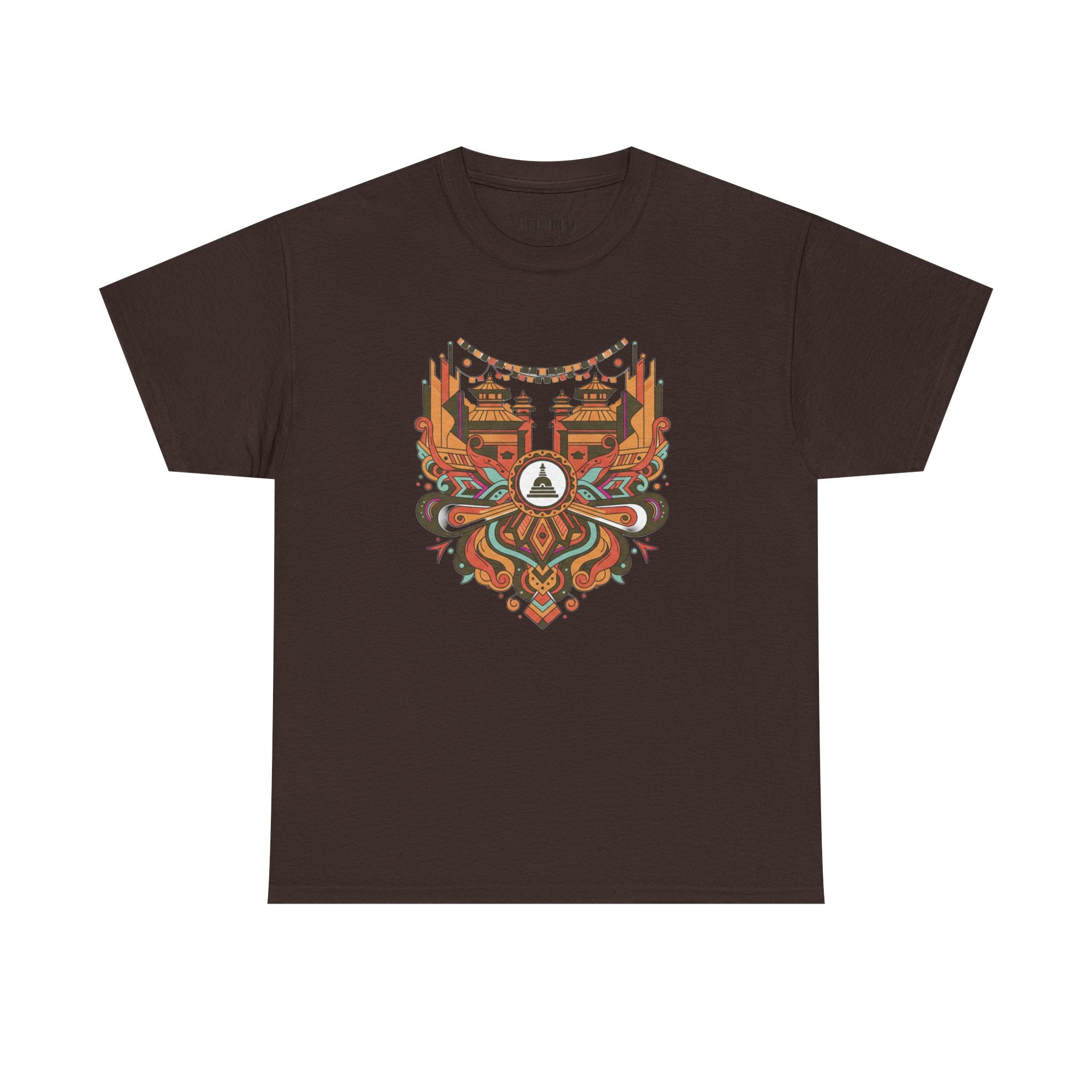 Mandala Cityscape Tee — Boho Urban Art Graphic T-Shirt
