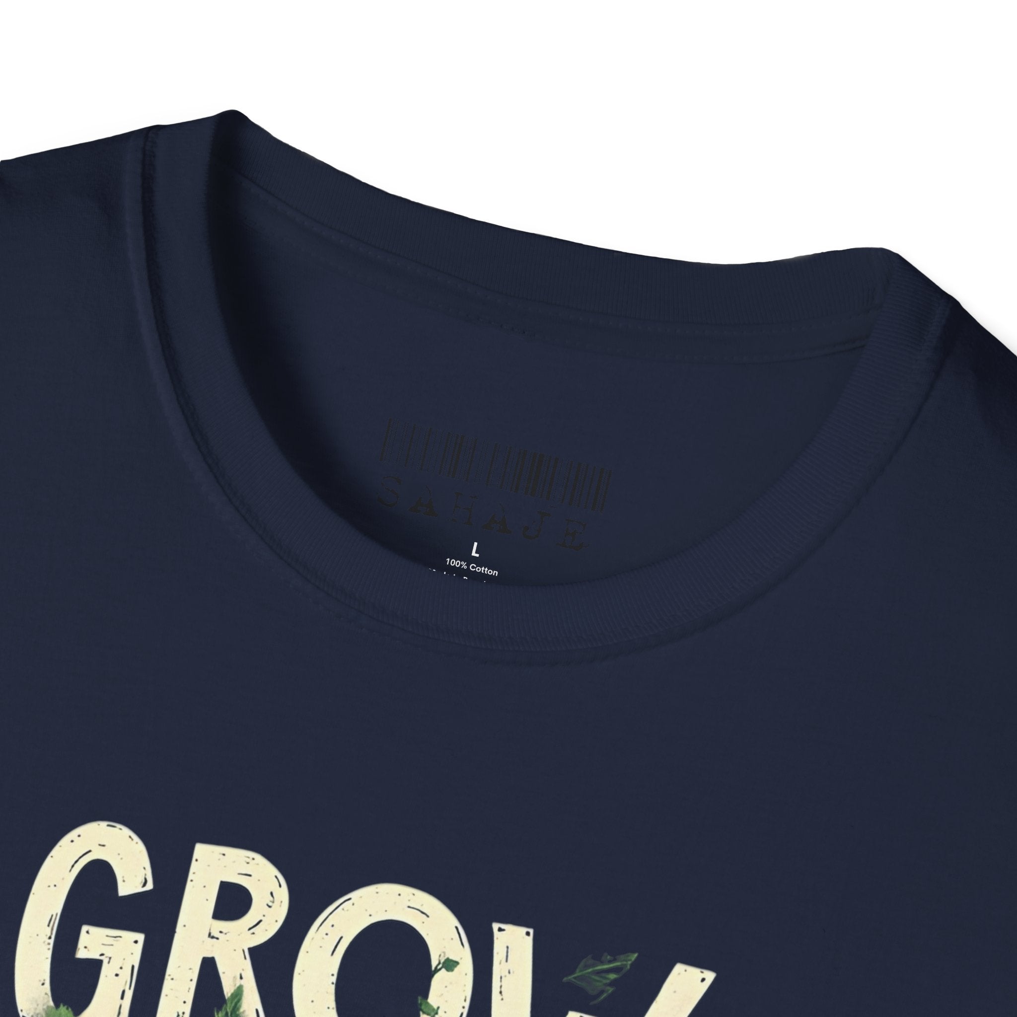 T-Shirt — Floral 'Grow Slow, Go Through' Inspirational Graphic Tee