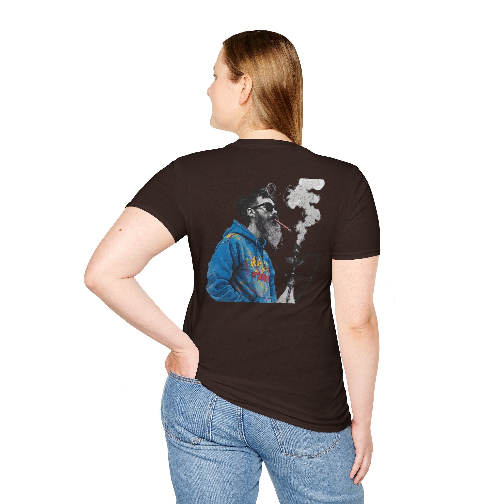 Hookah Beard Graphic T-Shirt — Chill Vape Lounge Vibe