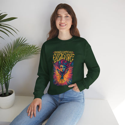 Evolving Butterfly Crewneck Sweatshirt — "Unafraid, Authentically Evolving" Inspirational Pullover