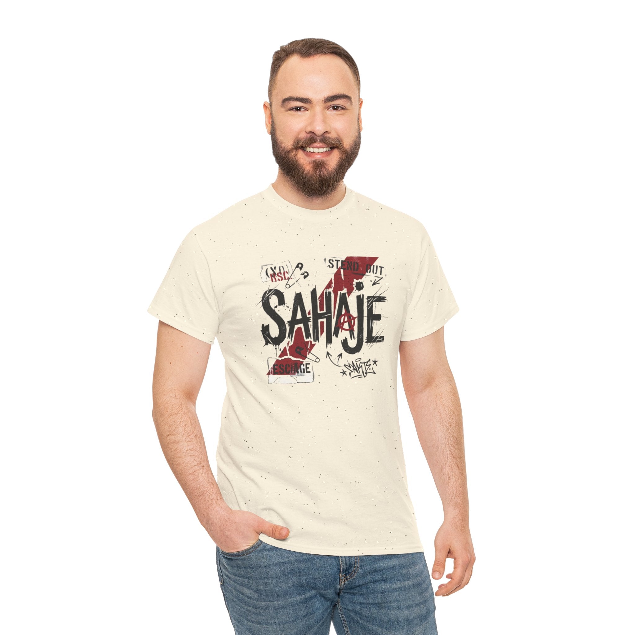 Sahaje Graphic Tee — Street Art Urban Casual T-Shirt