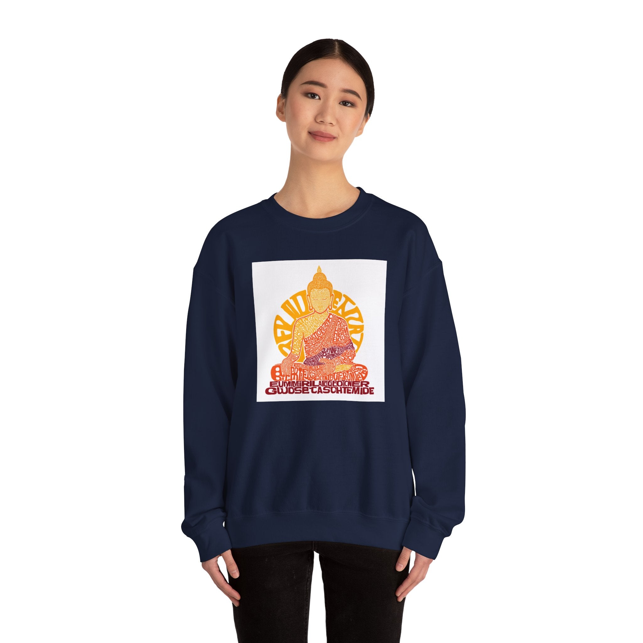 Buddha Graphic Sweatshirt — "Choose Compassion" Meditation Crewneck