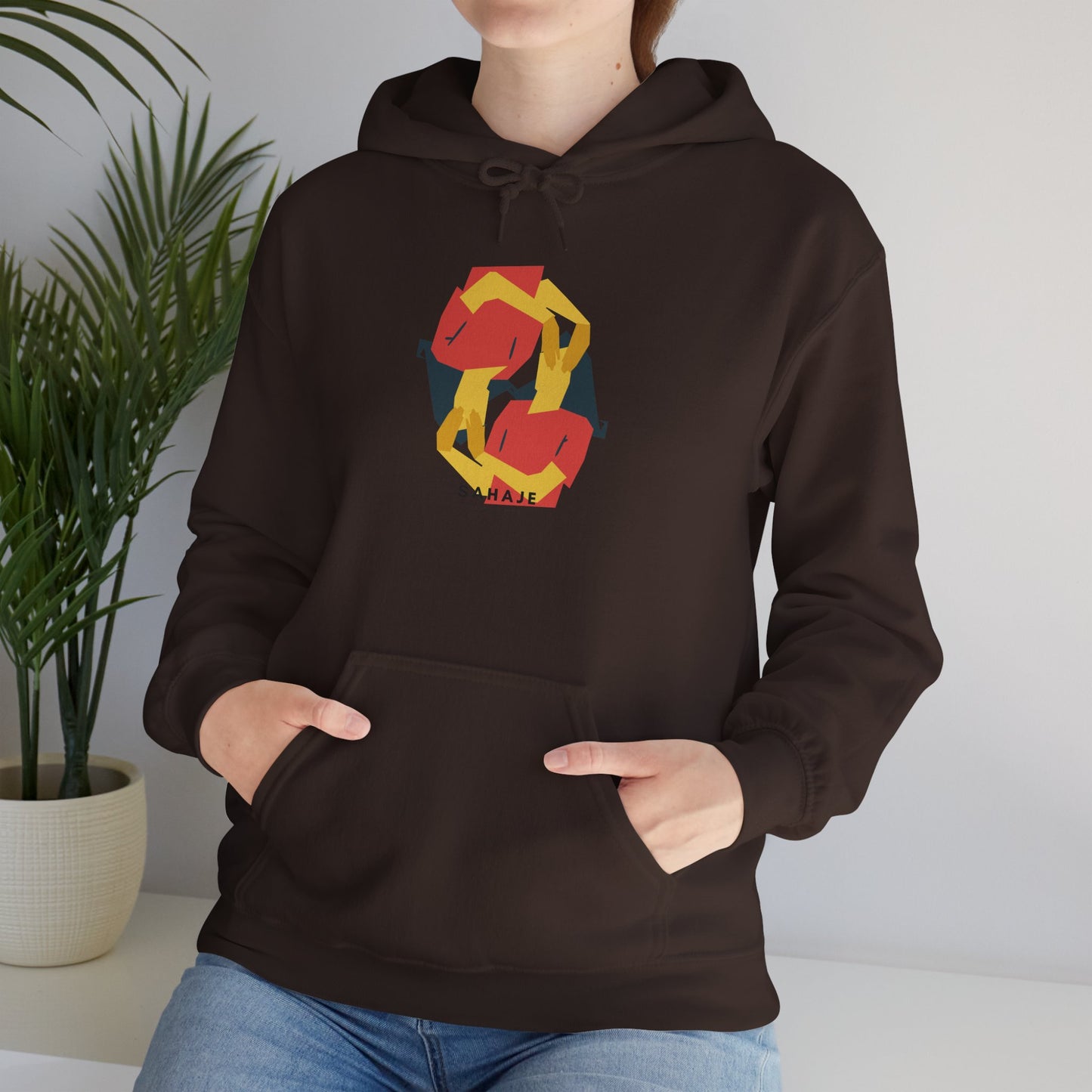 Fox Recycling Symbol Hoodie — Geometric Fox Eco-Friendly Design