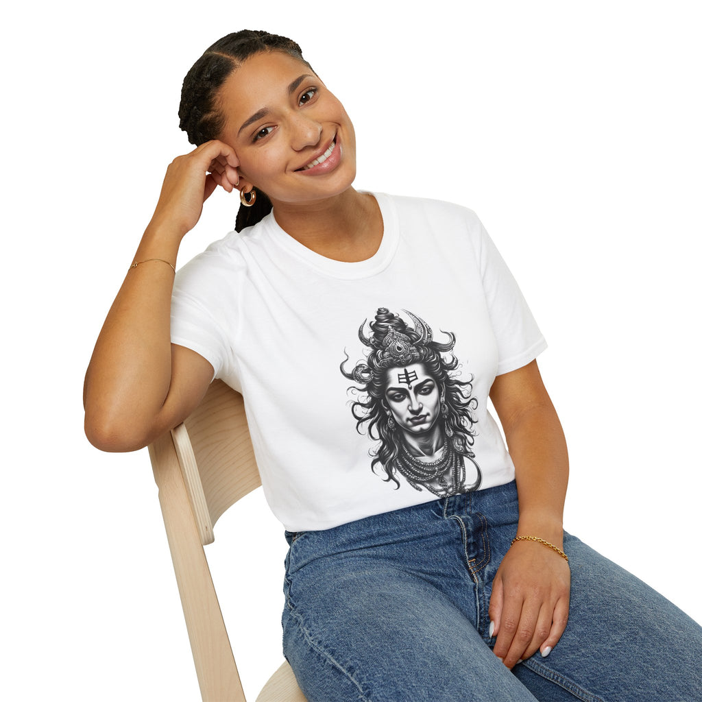 Shiva Portrait T-Shirt – Detailed Hindu Deity Graphic Tee