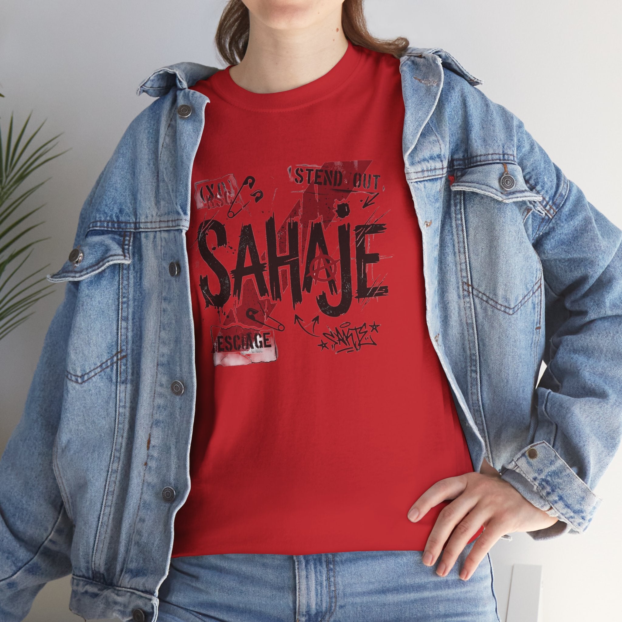 Sahaje Graphic Tee — Street Art Urban Casual T-Shirt