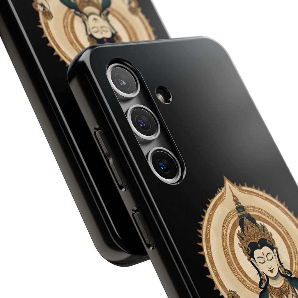 Bodhisattva Lotus Tough Phone Case — Protective Buddhist Meditation Phone Cover