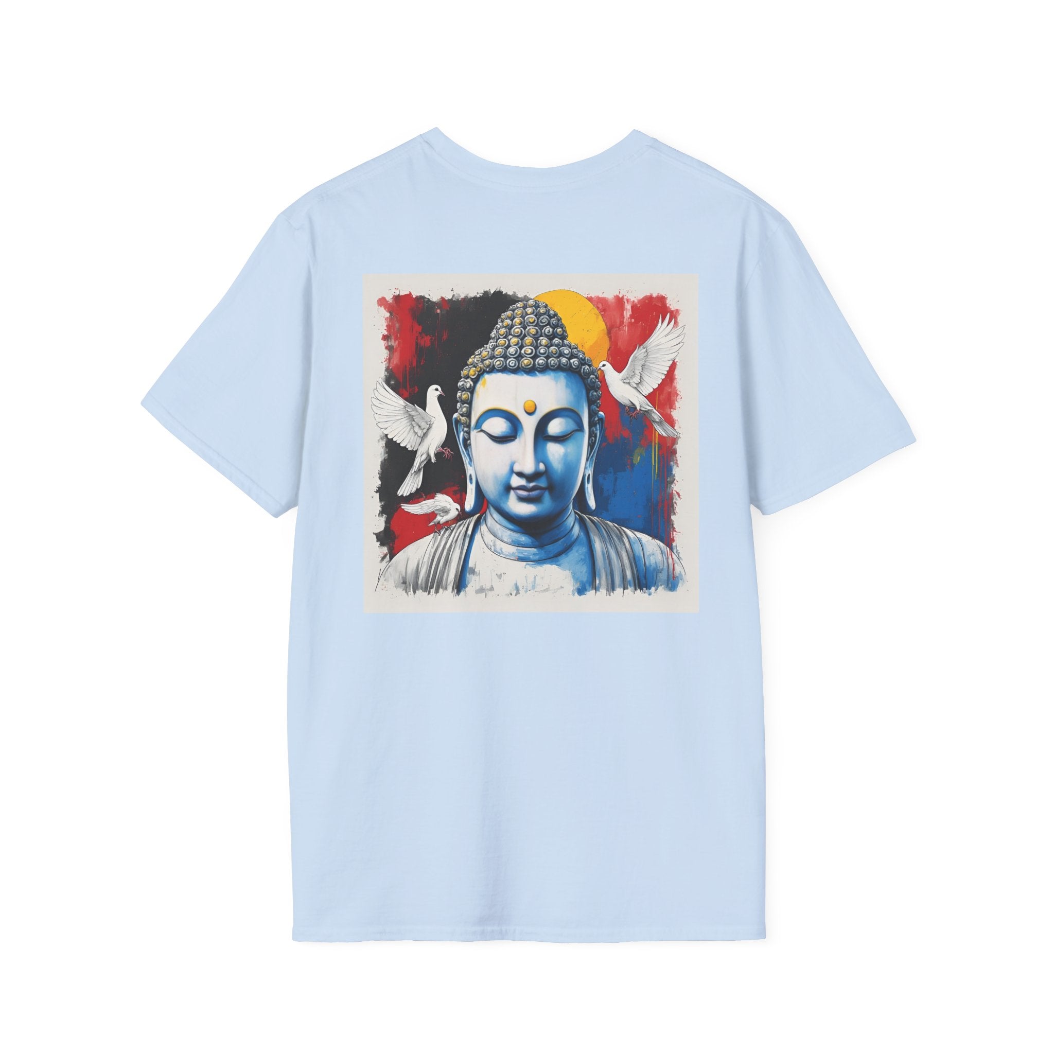 Buddha & Doves Graphic T-Shirt — Peaceful Zen Meditation Tee