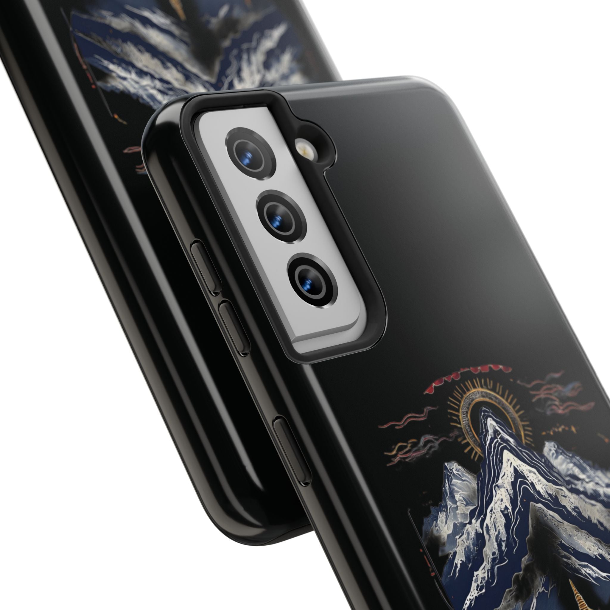 Mountain Temple Tough Phone Case — Japanese-Inspired Landscape Phone Cover