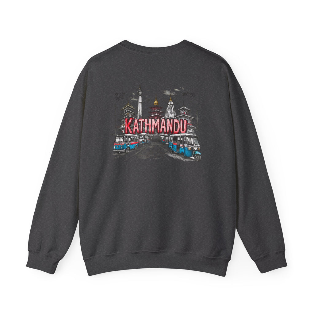 Kathmandu Crewneck Sweatshirt — Nepal Travel Graphic Pullover