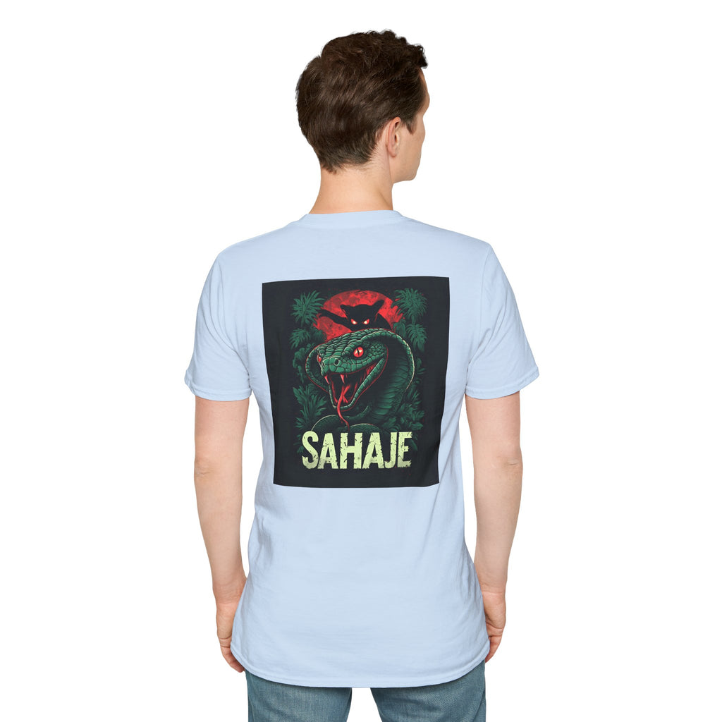 Black Cobra & Panther T-Shirt – Fierce Serpent & Big Cat Graphic Tee, Edgy Streetwear Design