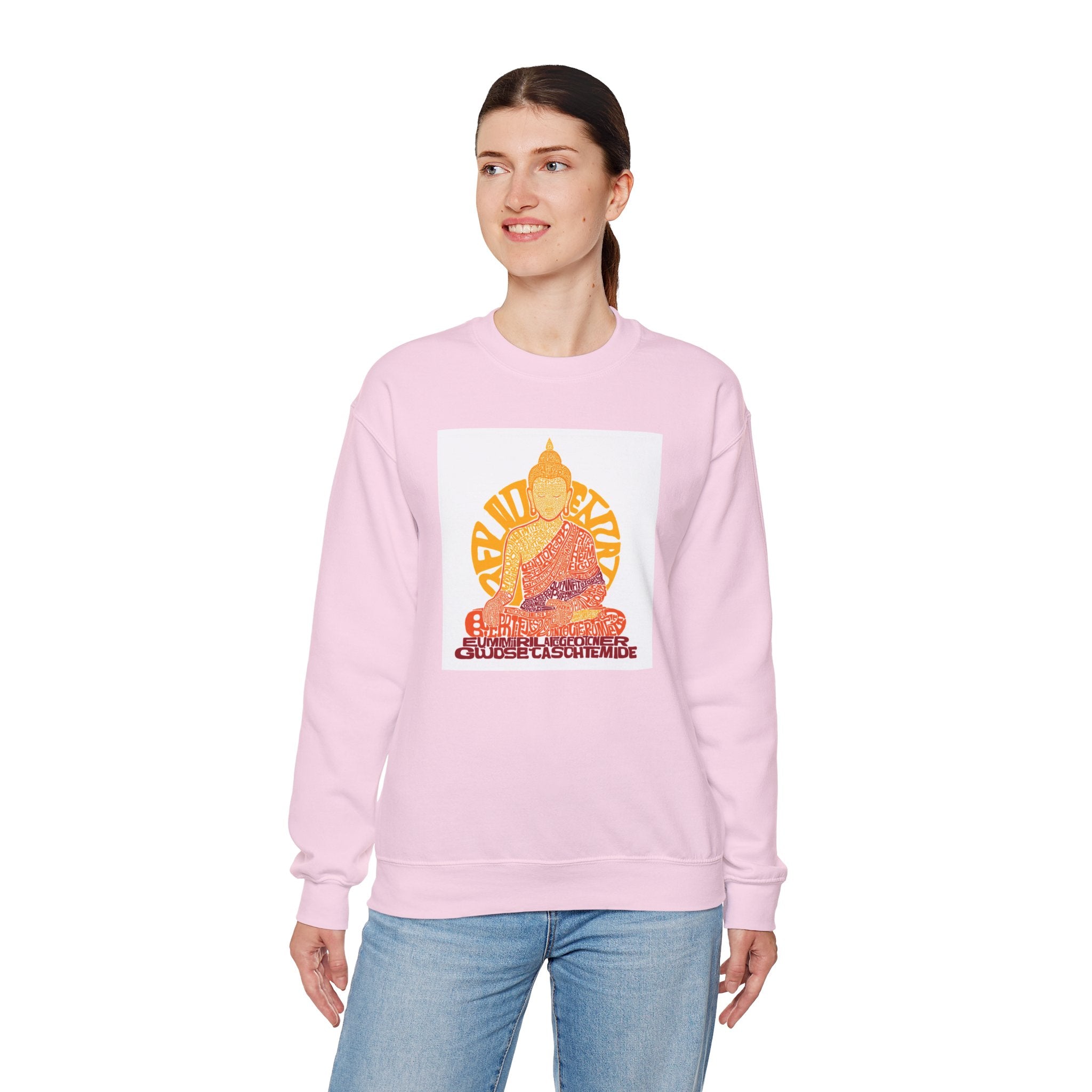 Buddha Graphic Sweatshirt — "Choose Compassion" Meditation Crewneck