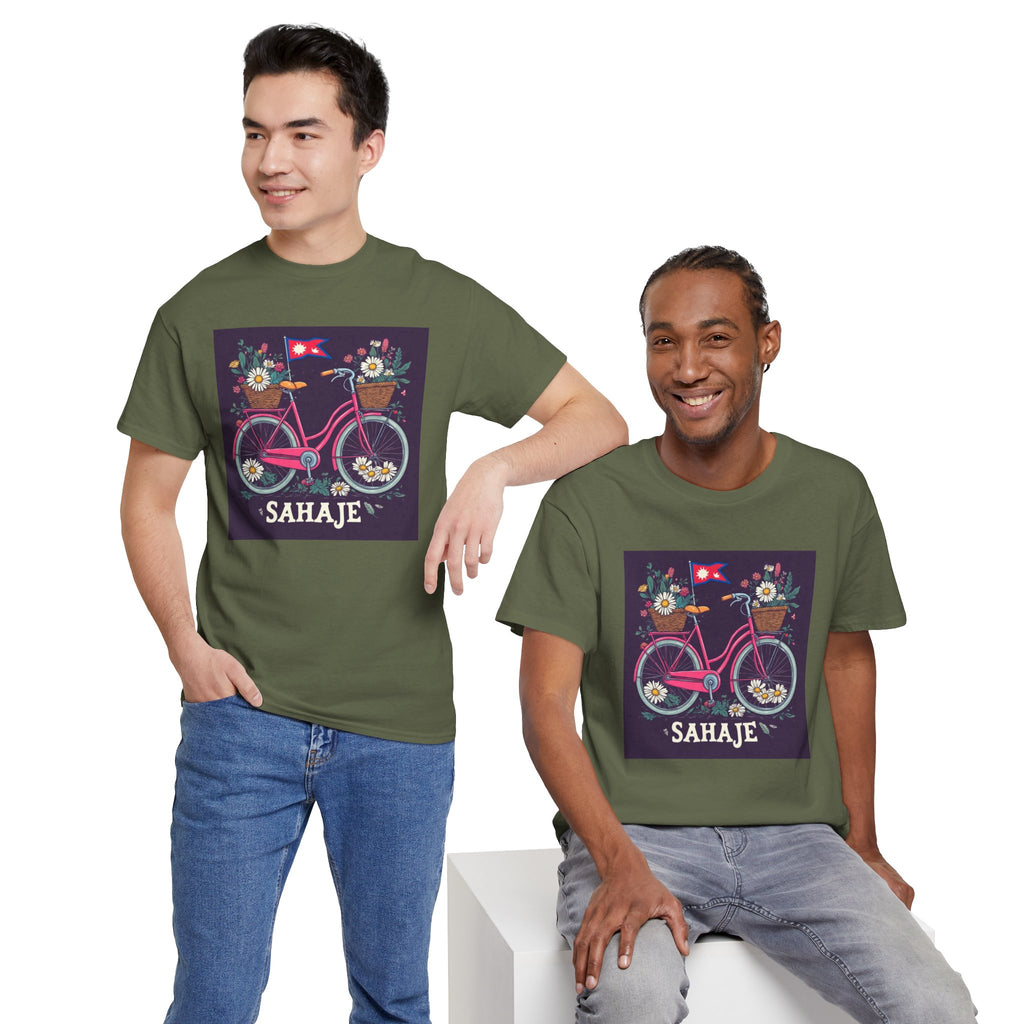 Sahaje Floral Bicycle T‑Shirt