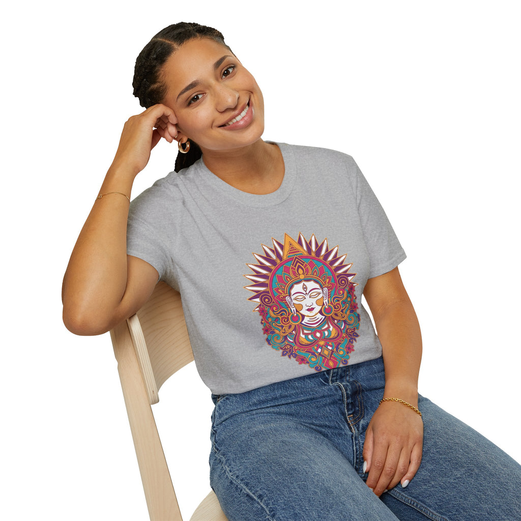 Mandala Goddess T-Shirt — Colorful Floral Spiritual Tee