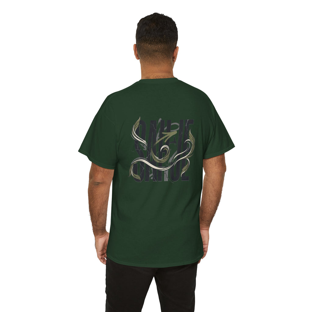 Graphic Tee — 'Savage' Typography with Snake Accent