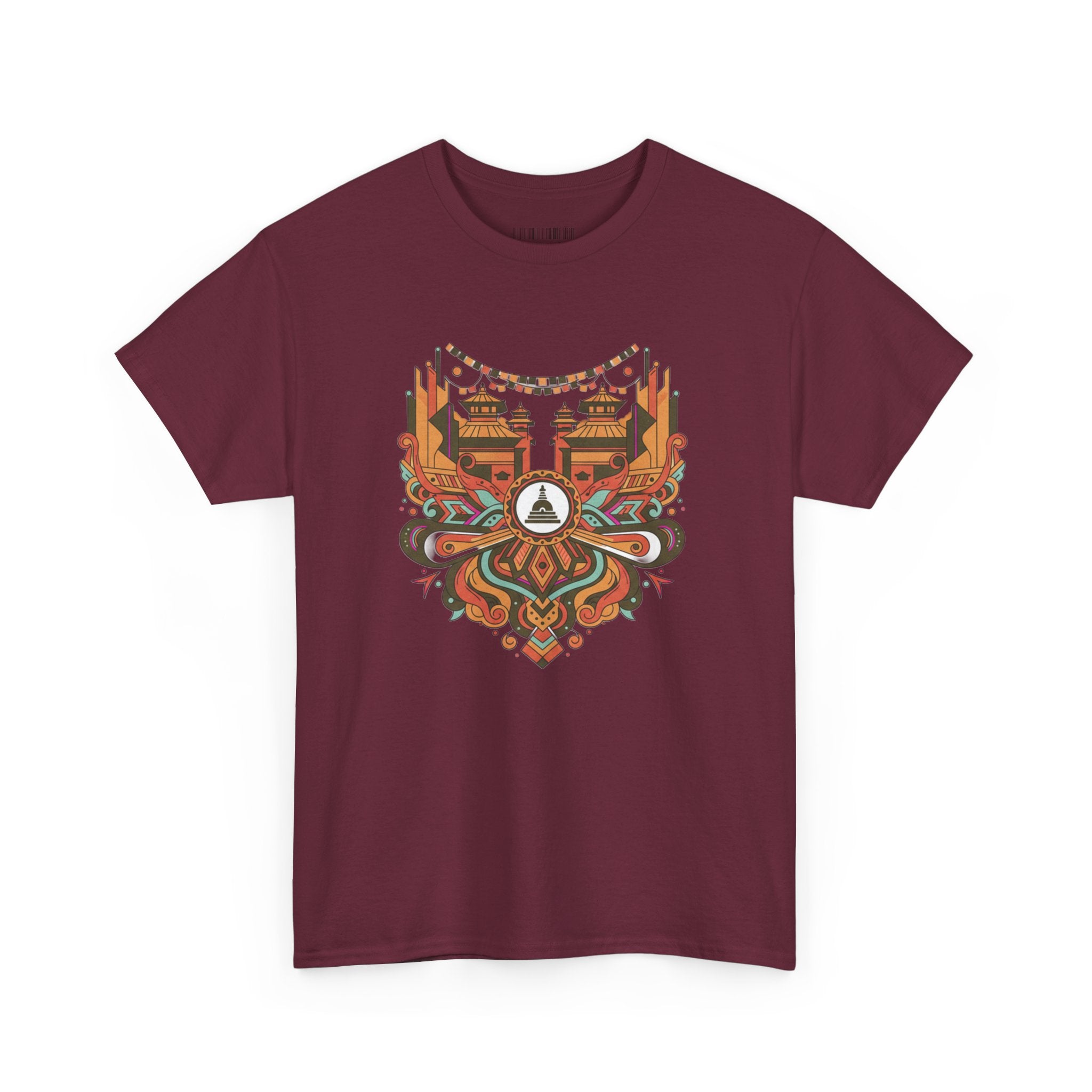 Mandala Cityscape Tee — Boho Urban Art Graphic T-Shirt