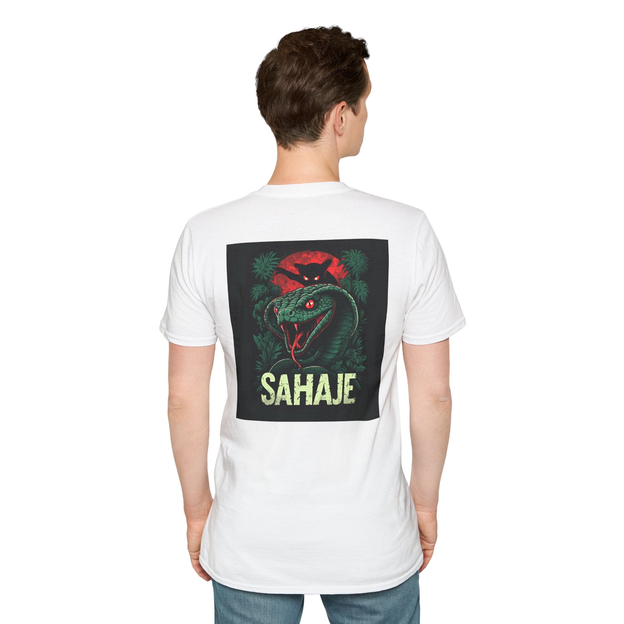 Black Cobra & Panther T-Shirt – Fierce Serpent & Big Cat Graphic Tee, Edgy Streetwear Design