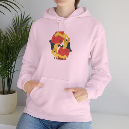 Fox Recycling Symbol Hoodie — Geometric Fox Eco-Friendly Design